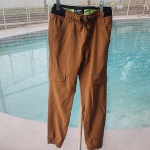 Buffalo David Bitton Brown Casual Joggers with Elastic Waistband